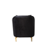 Santana Black Velvet Sofa 89" & Loveseat 69" Set