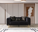 Santana Black Velvet Sofa 89" & Loveseat 69" Set