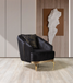 Santana Black Velvet Sofa 89" & Loveseat 69" Set