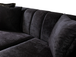 Santana Black Velvet Sofa 89" & Loveseat 69" Set