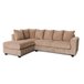 Hanna Taupe Fluffy Wide Corduroy Sectional with reversible Chaise