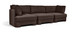Hammond - Velvet Performance Fabric Upholstered 3 Piece Sofa