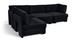 Hammond - Velvet Performance Fabric Upholstered 4 Piece Armless Sectional