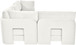 Hammond - Velvet Performance Fabric Upholstered 4 Piece Armless Sectional