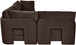 Hammond - Velvet Performance Fabric Upholstered 4 Piece Armless Sectional