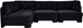 Hammond - Velvet Performance Fabric Upholstered 4 Piece Armless Sectional