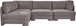Hammond - Velvet Performance Fabric Upholstered 4 Piece Armless Sectional