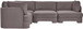 Hammond - Velvet Performance Fabric Upholstered 4 Piece Sectional