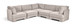 Hammond - Velvet Performance Fabric Upholstered 5 Piece Corner Sectional