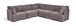 Hammond - Velvet Performance Fabric Upholstered 5 Piece Corner Sectional