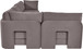 Hammond - Velvet Performance Fabric Upholstered 5 Piece L-Shaped Sectional