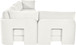 Hammond - Velvet Performance Fabric Upholstered 5 Piece L-Shaped Sectional