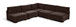 Hammond - Velvet Performance Fabric Upholstered 5 Piece Armless Sectional