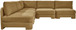 Hammond - Velvet Performance Fabric Upholstered 5 Piece Armless Sectional