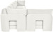 Hammond - Velvet Performance Fabric Upholstered 6 Piece L-Shaped Armless Sectional