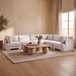 Hammond - Velvet Performance Fabric Upholstered 6 Piece Corner Sectional