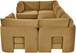 Hammond - Velvet Performance Fabric Upholstered 6 Piece U-Shaped Sectional