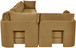 Hammond - Velvet Performance Fabric Upholstered 6 Piece L-Shaped Sectional