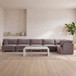 Hammond - Velvet Performance Fabric Upholstered 6 Piece L-Shaped Sectional