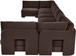 Hammond - Velvet Performance Fabric Upholstered 8 Piece U-Shaped Armless Sectional - Beige