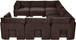 Hammond - Velvet Performance Fabric Upholstered 8 Piece U-Shaped Sectional