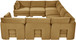 Hammond - Velvet Performance Fabric Upholstered 8 Piece U-Shaped Sectional
