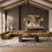 Orin - Velvet Performance Fabric Upholstered 8 Piece L-Shaped Sectional