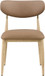 Ronda - Vegan Leather Upholstered Dining Side Chair - Natural Legs