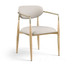 Ronda - Vegan Leather Upholstered Dining Arm Chair - Natural Legs