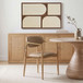 Ronda - Vegan Leather Upholstered Dining Arm Chair - Natural Legs