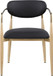Ronda - Vegan Leather Upholstered Dining Arm Chair - Natural Legs