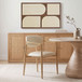 Ronda - Vegan Leather Upholstered Dining Arm Chair - Natural Legs