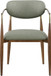 Ronda - Vegan Leather Upholstered Dining Arm Chair - Walnut Legs