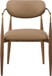 Ronda - Vegan Leather Upholstered Dining Arm Chair - Walnut Legs