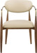 Ronda - Vegan Leather Upholstered Dining Arm Chair - Walnut Legs