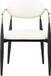 Ronda - Vegan Leather Upholstered Dining Arm Chair - Black Legs