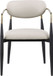 Ronda - Vegan Leather Upholstered Dining Arm Chair - Black Legs