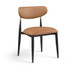 Ronda - Vegan Leather Upholstered Dining Side Chair - Black Legs