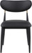 Ronda - Vegan Leather Upholstered Dining Side Chair - Black Legs