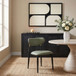 Ronda - Vegan Leather Upholstered Dining Side Chair - Black Legs