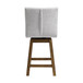 Carmela - Swivel Counter Chair (Set of 2) - Brown / Light Gray Linen