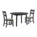 Garcia - 3 Piece Dining Set (Round Drop Leaf Table And 2 Chairs) - Black