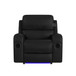 Euphora - P3 Power Glider Recliner With Heat Massage, Music, Ipad Holder With Wireless Charger, USB - Black