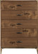 Adler - Five Drawer Chest - Natural Walnut (2024)