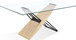 Aere - Glass, Wood And Metal Rectangular Dining Table - Natural Ash And Black