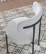 Aere - Boucle Upholstered Metal Leg Dining Chair (Set of 2) - Ivory And Black