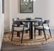 Amaroo - Solid Mango Linen Upholstered Dining Arm Chair - Honey Date / Off-White
