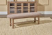Astor - Oval Upholstered Bench - Wheat Bread / Claystone