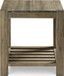 Canyon - Solid Wood Rectangular End Table - Washed Gray