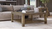 Canyon - Solid Wood Square Coffee Table - Washed Gray